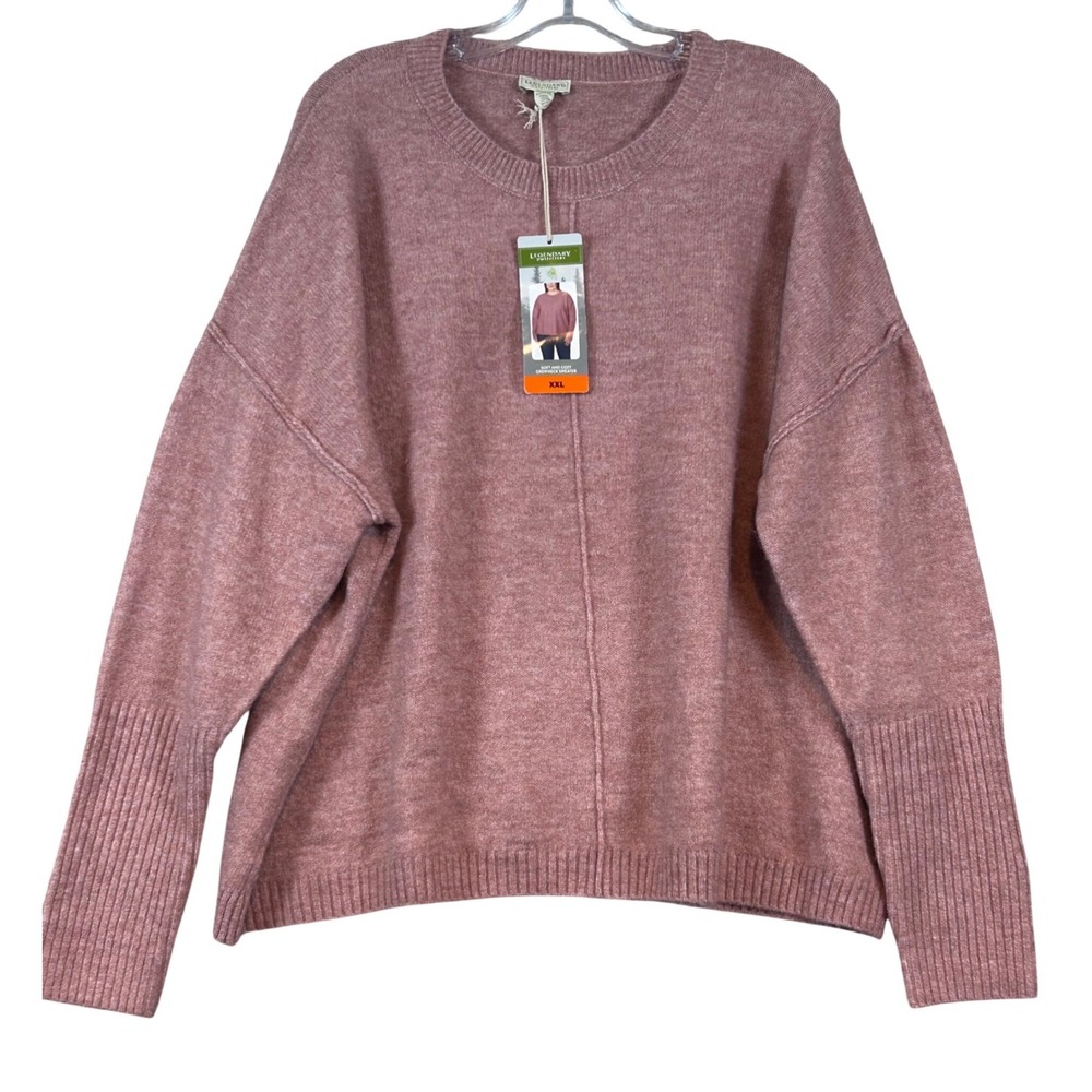 NWT Legendary Outfitters Womens XXL Mauve Pink Soft Cozy Crewneck Sweater Hygge